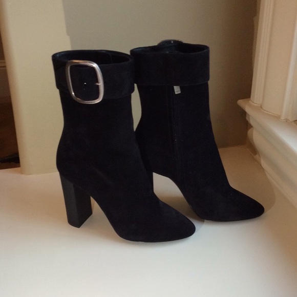 Saint Laurent Black Suede Boot - Picture 3 of 5